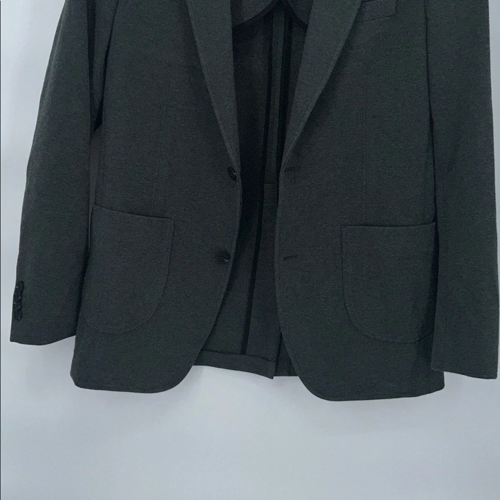 Artifact Knit Blazer Gray Stretch Casual Suit Jacket Men Size M